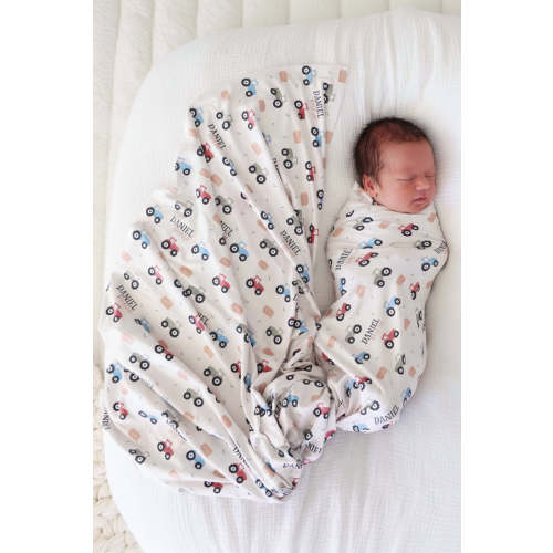 Caden Lane Little Farmer Personalized Swaddle Blanket