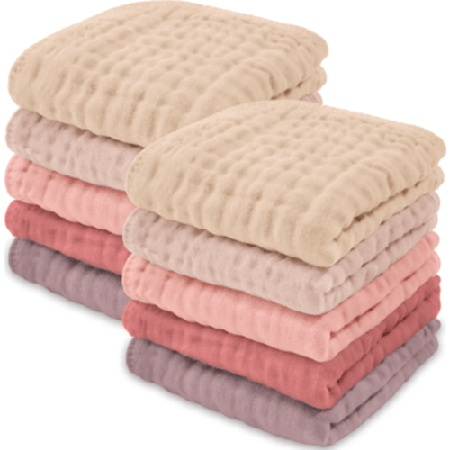 Muslin Washcloths - Pack of 10