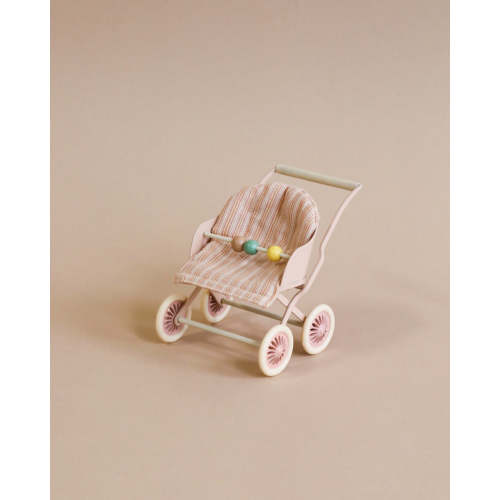Maileg Stroller, Baby Mice - Rose