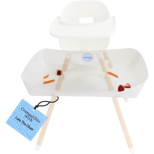 CATCHY - Food Catcher - Compatible with Lalo The Chair High Chair + 12 Other High Chairs - Highchair Sold Separately - Baby & Toddler Food & Mess Catcher - Under High Chair Accessory