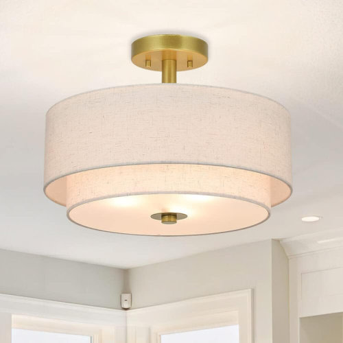 Mercer41 Nichoel Fabric Semi Flush Mount & Reviews | Wayfair