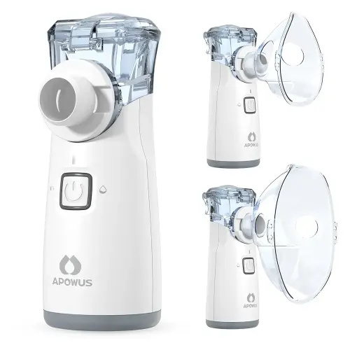 Portable Nebulizer - Nebulizer for Adults and Kids, Nebulizer Machine for Adults and Kids with 3 Modes, Nebulizer Mouthpiece & Mask Accessories for Home and Travel Use APOWUS.