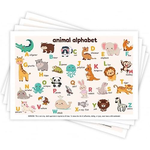 60 Pack Disposable Placemats for Baby & Toddlers, 12" x 18"