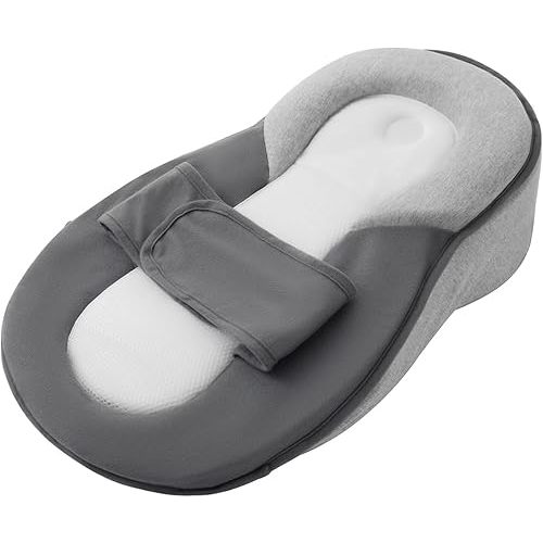 Baby Wedge Pillow，Anti Reflux Support Feeding Pillow，Baby Lounger，Breastfeeding Nursing Pillow，Tummy Time (Gray)