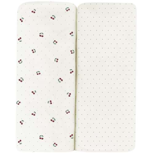 Red Cherry Crib Sheet Set | Breathable and hypoallergenic – Ely's & Co.