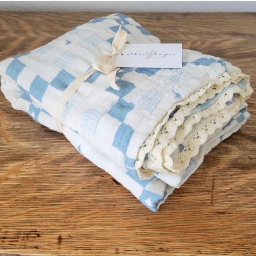 Grandma's Goose QUILTED 6 Layer Gauze Blanket