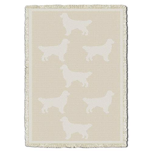Pure Country Weavers Golden Retriever Blanket - Gift for Dog Lovers - Tapestry Throw Woven from Natural Cotton - Made in the USA (70x50)