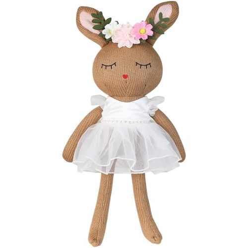 Ballerina Doll Easter Stuffed Animal Bunny Plush Animal Doll, Plush Rabbit Toy Bunnys Stuffed Animals for Girls Easter Animals on Party Birthday Christmas