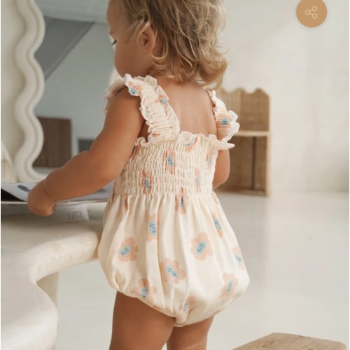 ESME ROMPER - PEACHY BLOOMS