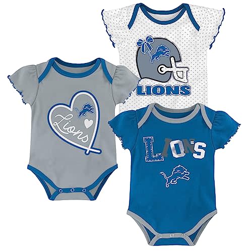 Outerstuff NFL Teams Newborn Baby and Infant Short Sleeve Bodysuit 3-Pack (0-18M)