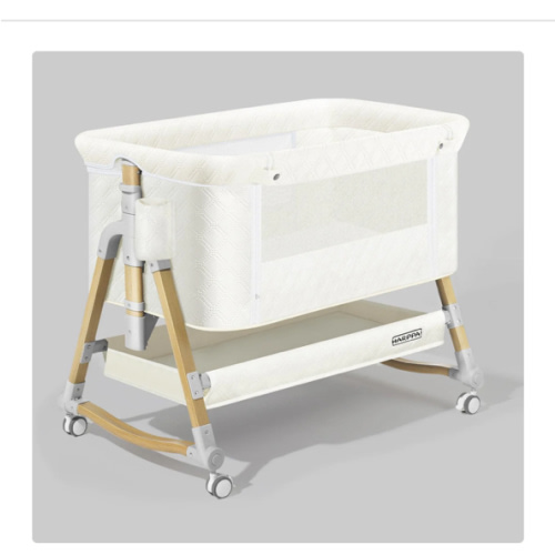 HARPPA Cuddly 3-in-1 Baby Bassinet Bedside Sleeper for Reflux | Attaches to Bed, Adjustable 5 Heights, Non-Toxic & CPSC Certified | Sturdy Aluminum Frame, Portable Wheels, Tool-Free Setup, Gentle Rocking | Perfect for Newborns, Infants, Small Spaces & Saf