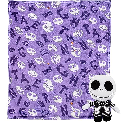 Northwest Character Hugger Pillow & Silk Touch Throw Blanket Set, 40" x 50", Nightmare Before Christmas - Nightmare Friends