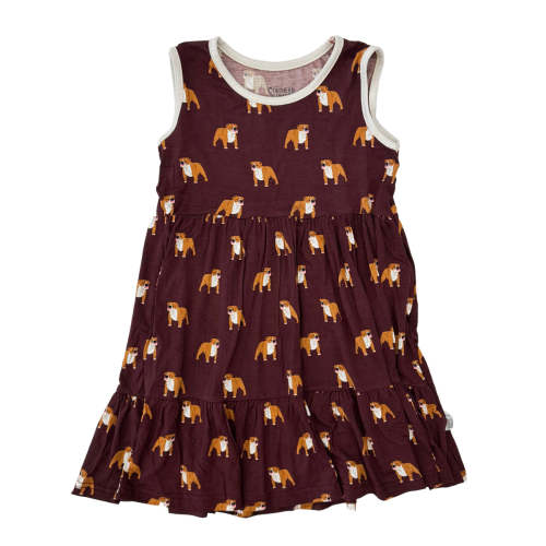 Bulldog Bamboo Tiered Twirl Dress