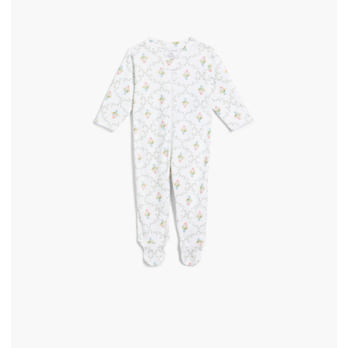 The Footie Pajama - Pastel Trellis