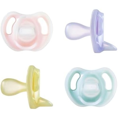 Tommee Tippee Ultra-Light Pacifier, 6-18 Months, Silicone, Pack of 4
