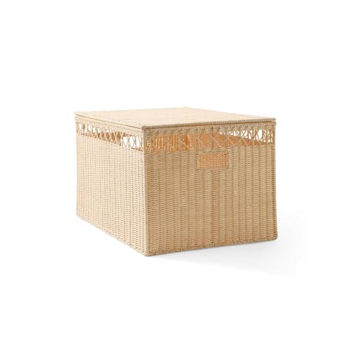 Farley Wicker Lidded Bin – Large | Serena & Lily
