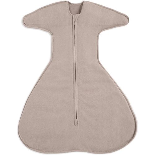 HALO Sleepsack SwaddleStretch, Arms Up or Extended Arms, Newborn Baby Swaddle, 0 – 3 Months, 0.5 TOG, Mushroom