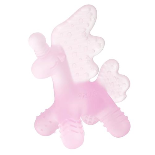 HECCEI Baby Teether Toy, Soft Food‑Grade Silicone Teether, Soft Infant Teether Chew Toy, BPA Free, Multi-Texture Design Teether (Blush Glow)