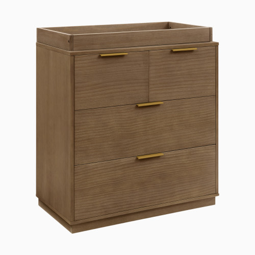 Delta Children Forever 4 Drawer Dresser with Changing Top and Interlocking Drawers - Aged Oak