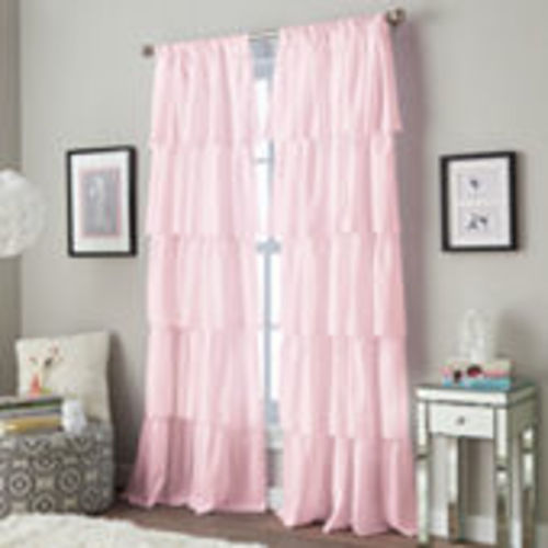 Eclipse Kids Bow Rod Pocket Blackout Single Curtain Panel, Color: Pink - JCPenney