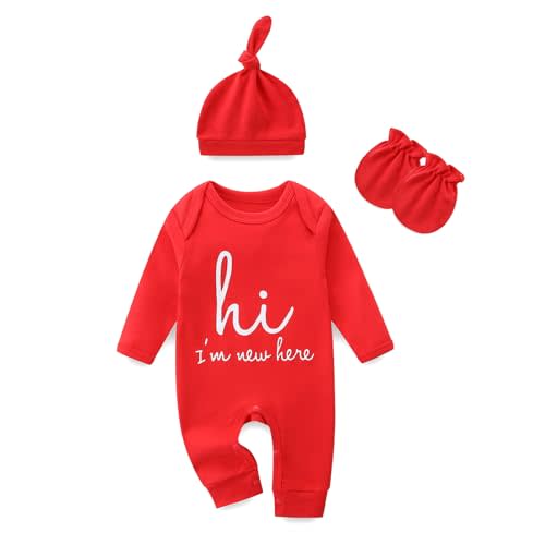 Baby Romper Newborn Clothes Hi I’m New Here Cotton Long Sleeve Coming Home Outfit