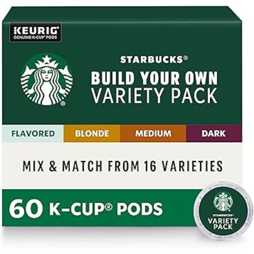 Starbucks K-Cup Coffee Pods, Custom Build Your Own Variety Pack, 60 Pods​