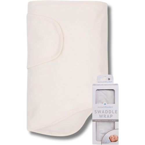 Miracle Blanket Swaddle Wrap - Boy, Girl, or Neutral Receiving Baby Blanket - Soft, Wearable Sleep Sack Essential for Newborns and Infants (Natural Beige)