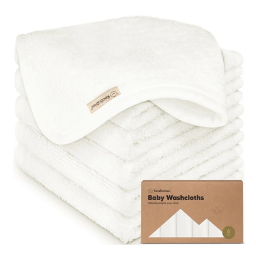 KeaBabies | Baby Washcloths | White