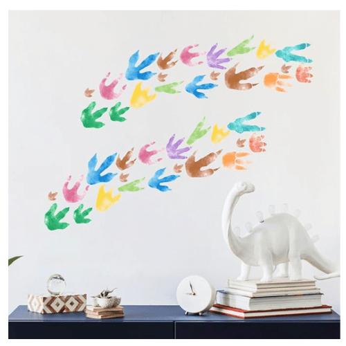 Dinosaur foot print decals