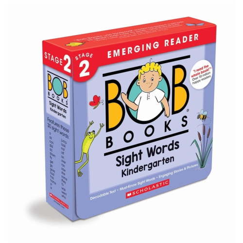 Bob Books Bob Books - Sight Words Kindergarten Box Set Decodable Phonics Books, Ages 4 and Up, Kindergarten, Flashcards (Stage 2: , (Paperback)