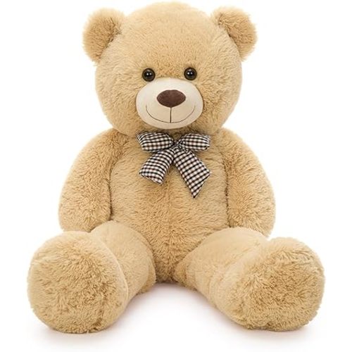 MaoGoLan Giant Teddy Bear Plush Toy - Ultra Soft & Cute Large Stuffed Animal 39 inches, Perfect for Baby Showers, Birthdays, Valentine’s Day Gifts (Kids, Couples, Family), Tan