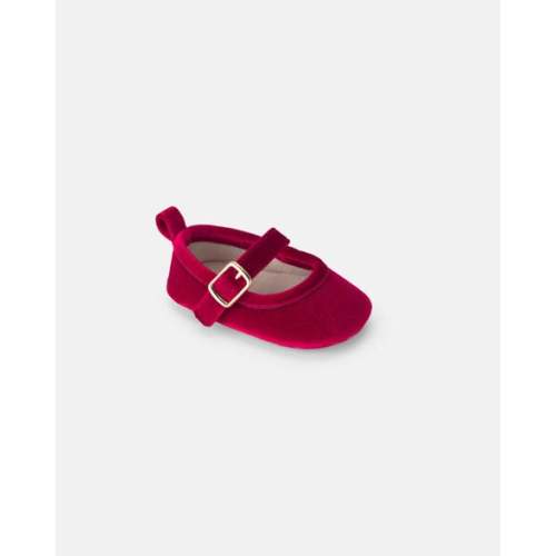 Baby Girl Mary Jane Velvety Flats - Red | Carter's