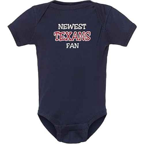 Curiositees Newest Texan Fan Cute Baby Boy Bodysuit Outfit - Navy