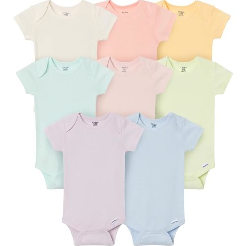 Gerber Baby Boys & Girls 8-Pack Short Sleeve Onesies Bodysuits