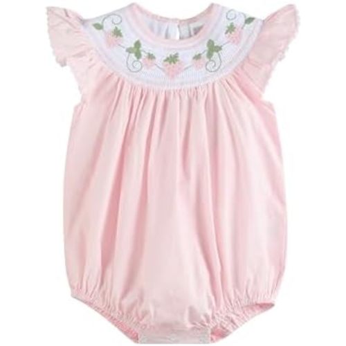 Lil cactus Baby Girls Smocked Romper Spring Summer Outfit Toddler Little Girls Boutique Cotton Bubble Wear