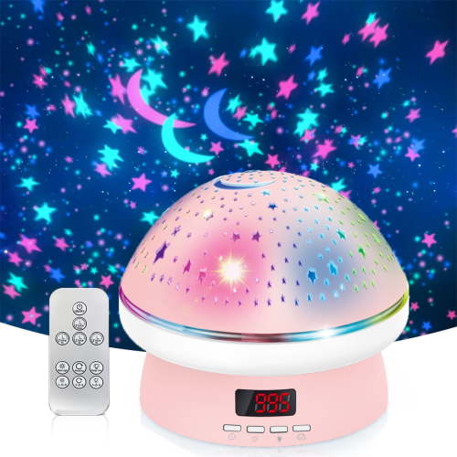 6 in 1 Planetarium Projector, Galaxy Projector Star Projector, Moon Lamp Baby Night Light Star Projector, 360° Auto Rotation Ceiling Projector for Bedroom Decor, Night Light Projector for Kids
