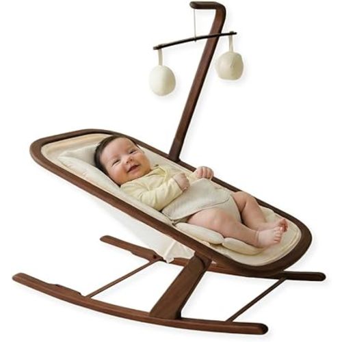 Snuggle Me® Baby Bouncer | 2 in 1 Infant Rocker | 2-Position Recline | Newborn to Toddler (Birth -20 lbs) | Newborn Insert & Toy Bar Included | JPMA/BSA Certified | Easy Wash Organic Cotton