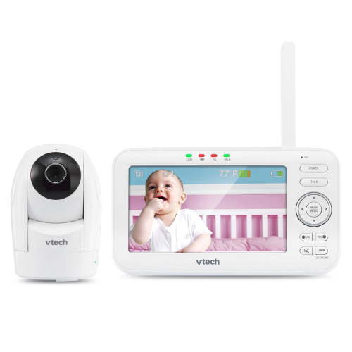 VTech VM5262 5” Digital Video Baby Monitor with Pan & Tilt Camera, Full Color and Automatic Night Vision, White - Walmart.ca