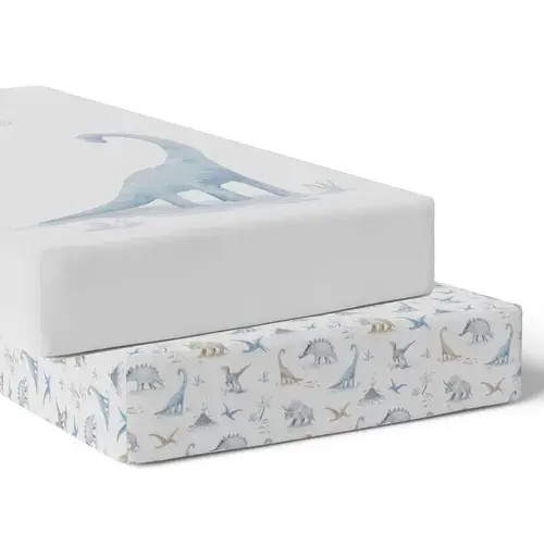 Bubba Blue Cot Fitted Sheet 2 Pack Jurassic | Baby Bunting AU