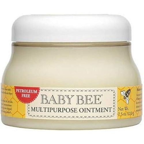 Burt's Bees Pommade hydratante multifonction pour bébé pour peau sèche, 100 % d'origine naturelle, sans pétrole, 212,6 g (7.5oz), cadeau de Noël