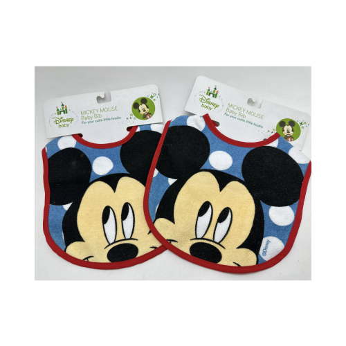 2pk Disney Mickey Mouse Blue Wonders Baby Bib