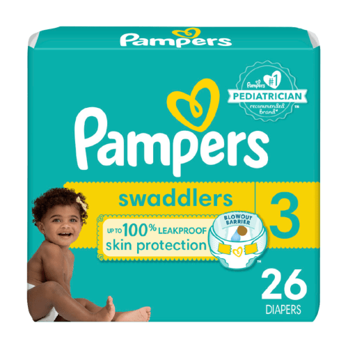 Pampers Swaddlers Active Baby Diapers, Size 3, 26 Count