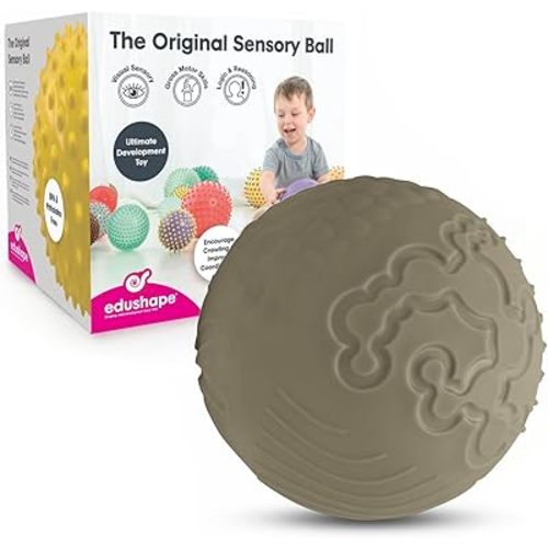 Edushape Texture-iffic Sensory Ball for Baby - 7" Baby Ball for Kids with 8 Sections of Different Tactile Patterns