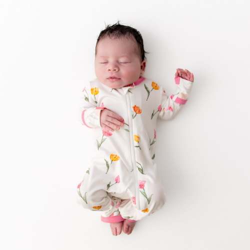 Zippered Romper in Tulip