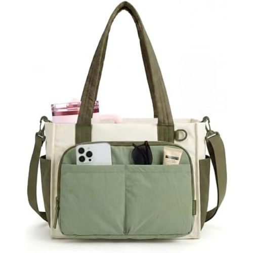 BAGSMART Tote Bag for Women Work, Puffy Travel Tote Handbag Gift for Teacher & Nurse