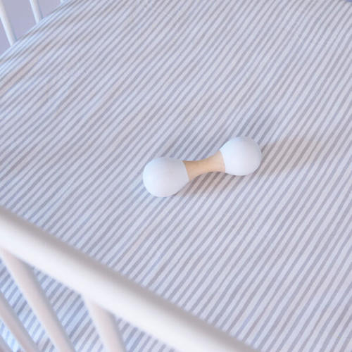 Stripes Away Organic Crib Sheet, Petal - Pehr | Maisonette