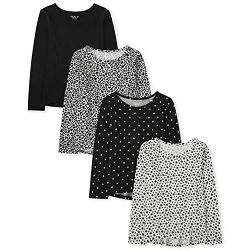 The Children's Place Girls' Long Sleeve High Low Tops