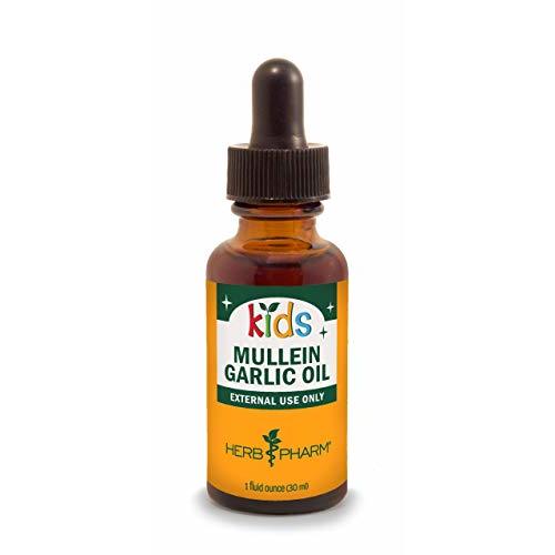 Herb Pharm Kids Mullein and Garlic Oil, 1 Fl Oz, Calendula, Garlic, Mullein, St. John's Wort, Olive Oil