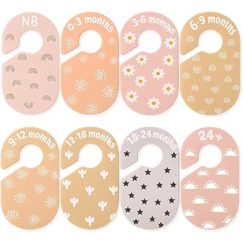 8 Pcs Wooden Baby Closet Dividers