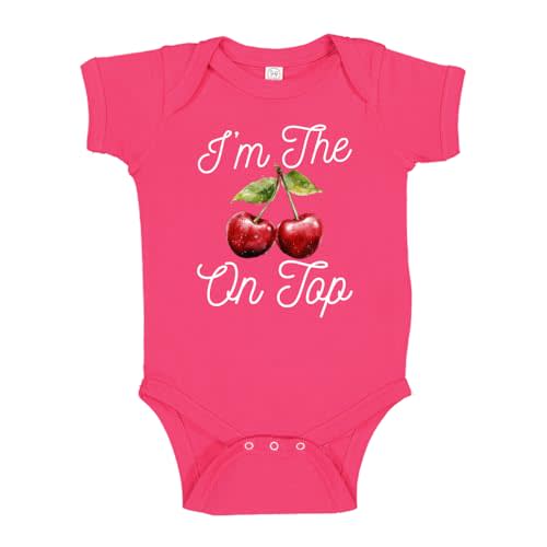 I'm The Cherry On Top Cherry Baby Bodysuit One Piece Or Toddler Shirt Cute Fruit Baby Clothes